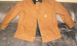 Like new CARHARTT jacket - No Stains or Tears! - Worn once or twice last winter
Details:
Brown Exterior
Black Interior
2 Outside Velcro Chest Pockets
2 Outside Side Pockets
1 Inside Zipper Pocket
1 Inside Velcro Pocket
NO HOOD!
Size: Extra Large Regular