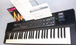 CASIO CT-640 programmable electronic synthesizer/keyboard. Like new condition. 61 full-sized keys, 465 sound tone bank, 30 pre-programmed musical instrument voices, 49 percussion sounds, 20 rhythms, MIDI (in-out-thru), track recording, built in speakers,