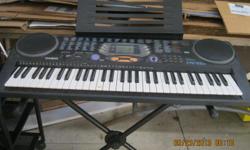 Casio keyboard...100 song bank.&nbsp; Needs cord.
$30.
If interested, email or call --
&nbsp;
Cash only.
&nbsp;