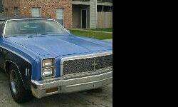 This truck has 67000 original miles on 305/4bbl!!! a/c needs recharge/ compressor runs fine!
Needs a little tlc. Two tone navy and med blue. Chrome all over. bENCH SEAT NOT TORN. has 350 transmission, no issues drives great! local only. MOVING TO NEW