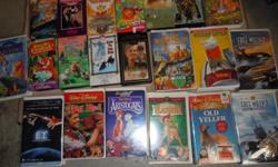 68 VHS childrens movies.Very good condition.Some have never been viewed.