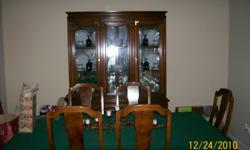CHINA CABINET & HUTCH GREAT CONDITION CHINA CABINET LIGHTS UP CAN BE USED TOGETHER OR HUTCH CAN BE USED AS TV STAND OR EXTRA PIECE OF FURNITURE