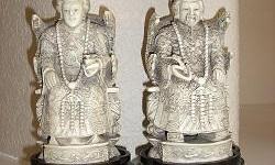 Chinese Ivory King and Queeen. Valued at $1500.