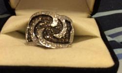 Chocolate Diamond ring from the LeVian collection, size 6, comes with papers.&nbsp;