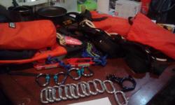 Climbing gear 26 pieces call for full list .
