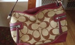 Beautiful coach bag excellent condition gray and tan