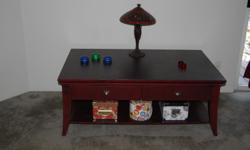 Must see - Beautiful, sturdy, and pratical coffee table - Orginally sold for 1200.00 - Leather print finish -
