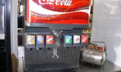 Newer coke machine complete with bag-in-a-box connections