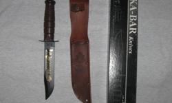 This is an Iraqi Freedom KA-BAR, for the collector. It is new in box never used. Excellent knife The KA-BAR has been used by many military forces over the years primarily by the USMC.