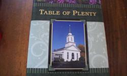 FREE SHIPPING!!&nbsp; Beautiful hard cover cookbook, "Table of Plenty."&nbsp; There are over 400 delicious receipes, tried and true.&nbsp; Because it's loose leaf, you can add your own receipes to the book.&nbsp; $15 cost includes shipping.&nbsp; Send