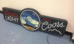 Coors Light, neon beer sign in very good condition. Works great. $150. #--