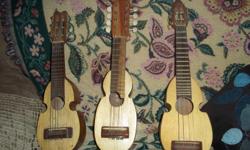 ARTESANIA PUERTORRIQUENA. HAND CRAFTED, 100% MASTER PIECES&nbsp;MADE IN PUERTO RICO. HIGHLY QUALITY WOOD, LIKE CAOBA AND YAGRUMO. 8, 6 AND 4 STRINGS.&nbsp; 16 AND 18 INCHES LONG. ORIGINAL PRICE 300 A PIECE.&nbsp; ASKING 400 FOR ALL OF THEM. I WILL