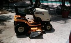 Year old Cub cadet 10 total hours on the tractor, one leaf sweeper attachment and one spreader attachment. All in excellent condition. Also spare front tire for the Cub Cadet. Items all less than a year old.