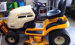 Cub Cadet 1046 riding mower. Purchased new (insert date). 46" tri-blade deck with "easy wash" jet system. Kohler engine. Well maintained and always garaged. 100 hours Time Since New.