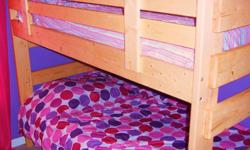 Custom made, solid wood bunkbeds built the way you want it. Twin, stackable, twin over full, loft style, right angle, you design it, and we will build it or we will help you design it. All our beds come with a LIFETIME warranty. We offer many options