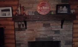 Custom mantels... Rustic Wormy Chestnut solid&nbsp;&nbsp; 6"x 8 " x 6'
We can also built to suit.
Handhewed
&nbsp;