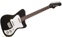 CLICK HERE: http://www.marshallup.com/danelectro-gloss-black-67-heaven-hawk-electric-guitar.html
Danelectro gloss black with white pickguard '67 Heaven Hawk electric guitar.
&nbsp;
One of the coolest Dano?s ever first appeared in 1967. A classic body