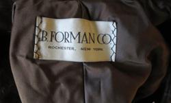 It's getting cold out! Warm yourself up in style with this lovely B. Forman Company dark fur stole. Rochester, NY. Monogramed with name of original owner.
Online auction with local pick-up in Williamson on Saturday, 11/22! Bidding starts at $1.00.
Click