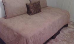 Set includes comforter, skirt and 2 bolster pillows. Excellent Condition. $60, OBO Mattress and box spring NOT included.