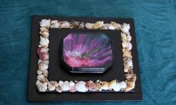 DECORATIVE SEA SHELL WALL HANGING, MEASURES: 20X24X6".......SHIPPING AVALIABLE..........