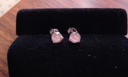 3/4 carat diamond solitaire earrings, princess cut, rarely worn.
