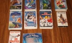 I have Disney movies in a Perfect conditions and you can use it over again.
or for your kids ages 4 and 14 years old.
.
They are 21 movies each of them 4.50 you can have it $1oo.