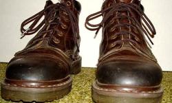 Dr. Martens Boots Euro Size 42 - dark brown
Air Wair sole technology | Oil, Fat, Acid, Petrol, Alkalai resistant
Made in England
Very Good condition | $90
PayPal or Google Checkout accepted. I have a 100% seller rating on Ebay (under the account name of