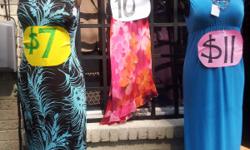 Dress Sale at The Prayer Closet Resale Shop located at 605 Walnut Street off of Broad Street.&nbsp;Featured Dresses: &nbsp;Blue Sundress Size XL, Orange Multi Dress Size Medium, Brown and Green Dress Size Medium