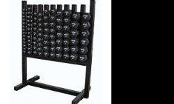 The dumbbell rack features easy stackable compartments that provide an attractive, convenient way to secure, store and display your aerobic dumbbells. Heavy duty made and nice and easy display your weights. Weights not inclueded.