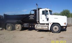 1991 Freightliner,&nbsp; 10 wheel dump truck,&nbsp; Engine is CAT 3206, 13 speed road ranger transmission,&nbsp; High milage,&nbsp; Demo bed with brackets to&nbsp;increase sides about 8",&nbsp; Electric trap,&nbsp; Needs tires and batteries,&nbsp; For