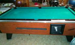 Dynamo standard bar pool table for sale for $575 CASH. Comes with rack, cleaning brush, sticks which need new tips, balls some are missing but there's enough to play and some chalk. Good condition. It's very heavy! Please text Ryan for pictures or