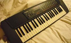 CASIO CTK150 30 song bank Electric Keyboard. 100 Tone and 100 Rhythm settings. Great for a beginner. $35.00 AC adaptor is not original. May want to purchase different one, However, works just fine.