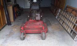 Ok heres what we have for sale today at this low price of $600 or best reasonable offer.
Exmark Metro 36 inch Walk Behind Lawn Mower, 5 speed, plus operator assisted reverse, and neutral.Its set up as a mulcher. Model number is
EXU-M3613KA, Kawasaki 12.5