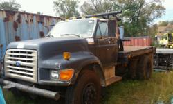 1995 ford winch truck gas runs good 25k tulsa winch 17,000 miles was used as yard truck
