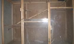 WOOD FLIGHT CAGE 41 inches tall 56 inches wide 23 inches deep