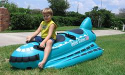 WORLD SKI LINES ENTERPRISE. SIX FEET LONG. PULL BEHIND BOAT. WILL CARRY 2 OR 3 PASSENGERS. LOADS OF FUN FOR BOTH KIDS AND ADULTS. LIKE NEW CONDITION. FULLY INFLATED. MADE OF HEAVY DUTY VINYL WITH REINFORCED HANDLES AND TOW ROPE.
CALL: DONNA @