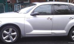 2003, silver, PT Cruiser, GT Series. Great condition and great on mileage. I am only the second owner. Automatic, 4 door. Only 72,000 miles with new registration and inspected until November 2011. This car has alloy wheels, clean black leather interior