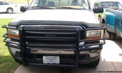1999 FORD F250 SUPER CAB FOUR DOOR XLT
5.4L TRITON V-8, AUTOMATIC (NEWER)
SUPER COLD AC
POWER WINDOWS, LOCKS, CRUISE CONTROL, CD/CASSETTE
GRILL GUARD, FLOW MASTER EXHAUST, RUNNING BOARDS
THIS IS TRUCK HAS HAD THE MOTOR AND TRANS REPLACED AND RUNS