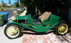 1914 Ford Model-t Boat Tail speedster. This Brass speedster is in showroom condition&nbsp; the paint is perfect and not black...and this is not your Grand dad's model-.t It was restored in 2000 and Build from plans from a 1926 speed shop. it is titled as