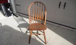 Amish made solid oak wood dining chairs.&nbsp; Very good condition & all sturdy.&nbsp; 4 Chairs @ $60 each.&nbsp; Call --