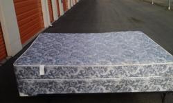 Full size mattress, box springs & frame. Contact Richard at --