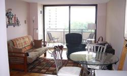Beautifully furnished one bedroom with balcony on 7th floor - "Pool View". Bethesda/Chevy Chase Maryland - close to NIH, Beth Nav. - 495/270 - Metro. Ample parking, country club amentities - indoor & outdoor pool, grocery store, restaurant, tennis courts