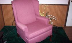 1 THREE SEATER COUCH, 1 TWO SEATER COUCH. THESE 2 ITEMS ARE FROM THE BASSET COMPANY, BEIGE
BACKGROUND WITH A PINK FLORAL PATTERN. THERE IS ALSO A CHAIR, SOLID PINK, WHICH DOES MATCH
VERY WELL WITH THE COUCHES. IT IS ACTUALLY AN ACCENT CHAIR FOR THIS