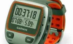 Garmin watch is brand new, still in original box and has never been opened!
Details of the watch:
# Waterproof to a depth of 50 meters, so you can wear it in the pool or the lake to time your swim
# Tracks bike and run data and sends it wirelessly to your