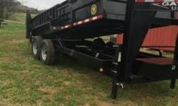 New Gatormade Gooseneck Dump Trailer 14K 82x16'&nbsp;
1 year Warranty
Standard Features:
83 INCH INTERIOR BED WIDTH
168 INCH BED LENGTH
SPRING AXLES W/E-Z LUBE 7,000 LB, 4 WHEEL BRAKES
16 INCH 10 PLY RADIAL TIRES
16 INCH SILVER MODULAR RIMS
SEALED LIGHTS