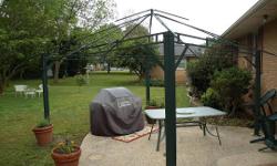 Frame for outdoor Gazebo. Excellent condition. Canopy can be purchased at Home depot. Dimensions are 14 X 14.