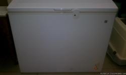 All White GE Chest Freezer approximately 3 years old in great condition.
