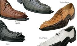 We offer a variety of Genuine Reptile Skin shoes such as Ostrich, Eel & Sting Ray, Velvet & Crocodile, Caimon & Ostrich, Hornback and many more.
Find unique styles and sizes.&nbsp;
Visit our website and click on 2014 Men's Dress Shoe Collection.