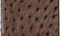 Ostrich leather offers itself as one of the toughest, but most pliable skins in the world. Full of natural oils, ostrich leather resists drying, cracking and stiffness. No other leather in the world can compete with the unique quill pattern the ostrich