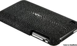 Genuine stingray leather iPhone case IPHONE-CP01 Black
Genuine stingray leather iPhone 3G / 3G S clip on case. This is open face iPhone case. Stingray leather coverage allows for a better grip and easy insertion in and out of the pocket or purse.